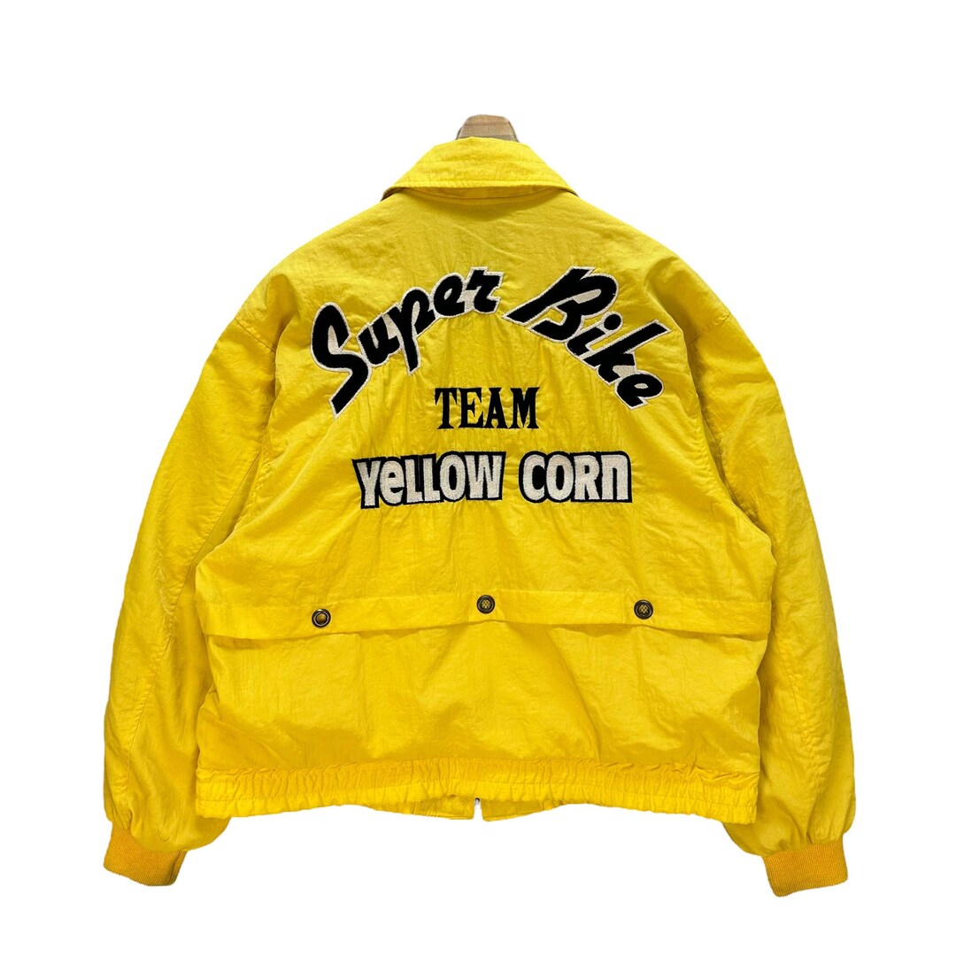 YELLOW CORN SLEDGE HAMMER ジャケット 3L Vintage 90's YELLOW CORN Sledge Hammer Super Bike Team Big Logo