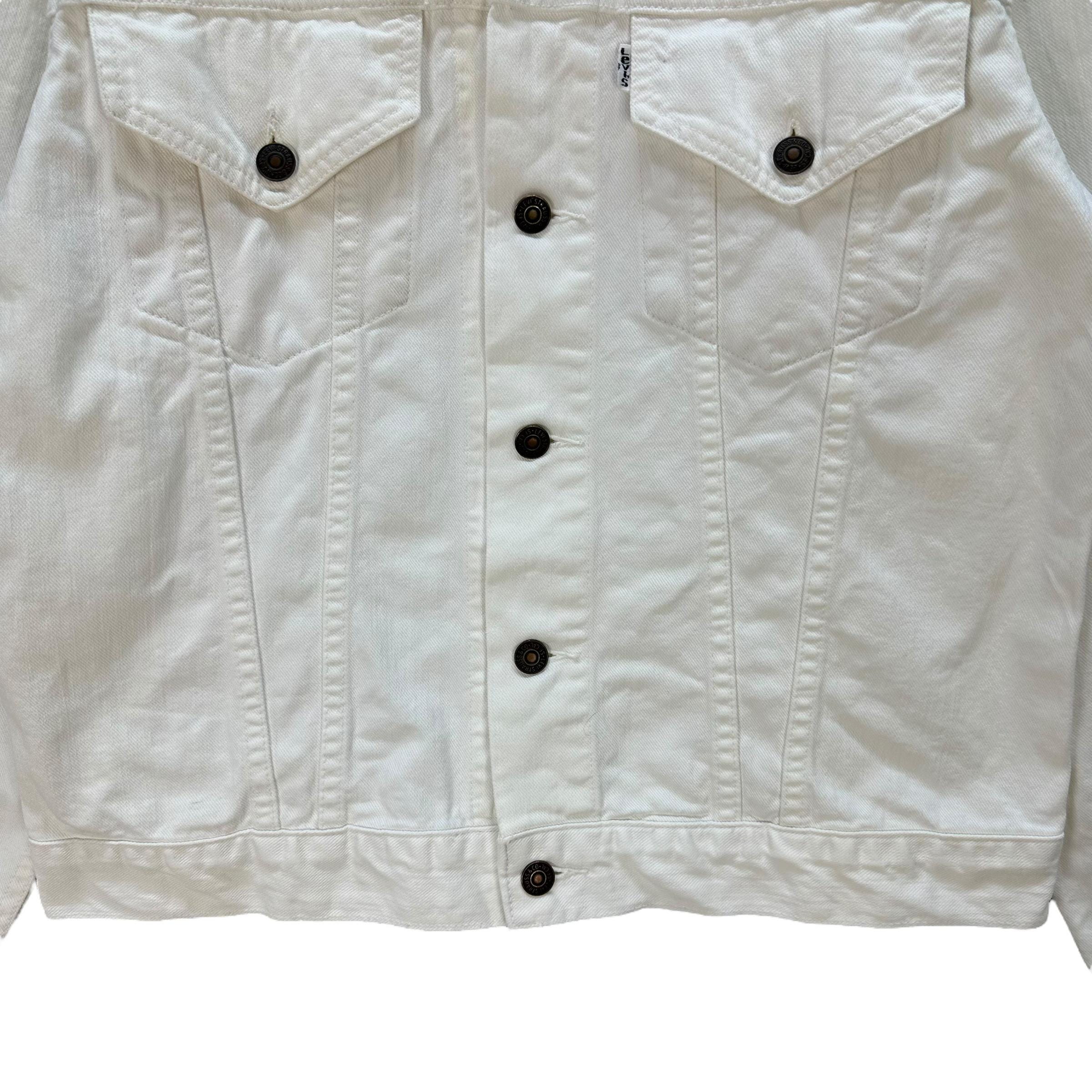 ヴィンテージ リーバイス ホワイトデニムジャケット - メンズ サイズ40