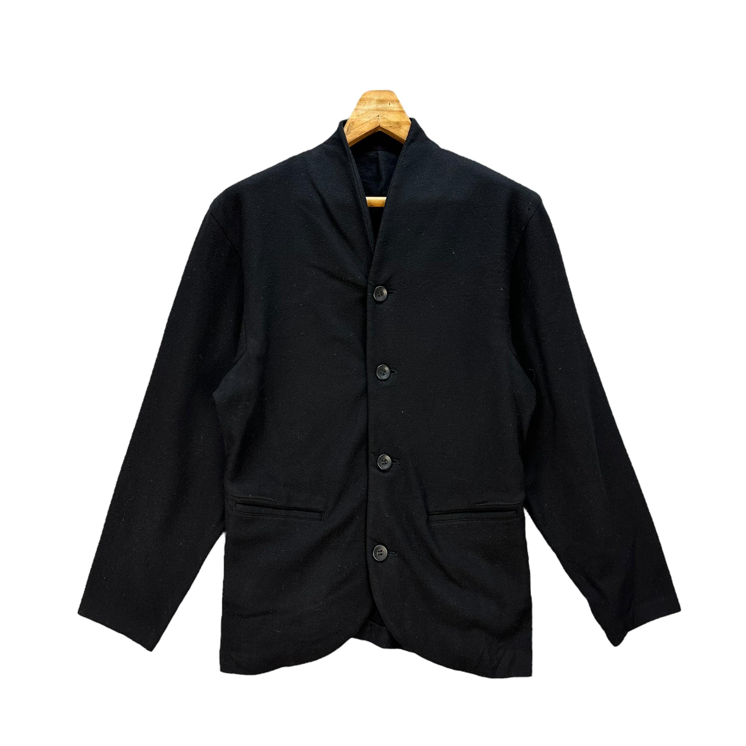 Yohji Yamamoto 1995SS ニット ジャケット 90s Vintage 90's Y's Yohji Yamamoto Collarless Button Wool Jacket Size