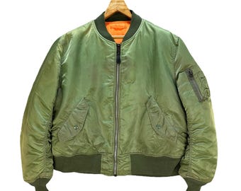 Vintage 90's PHANTOM MILITARY MA-1 Bomber Jacket Flight Jacket
