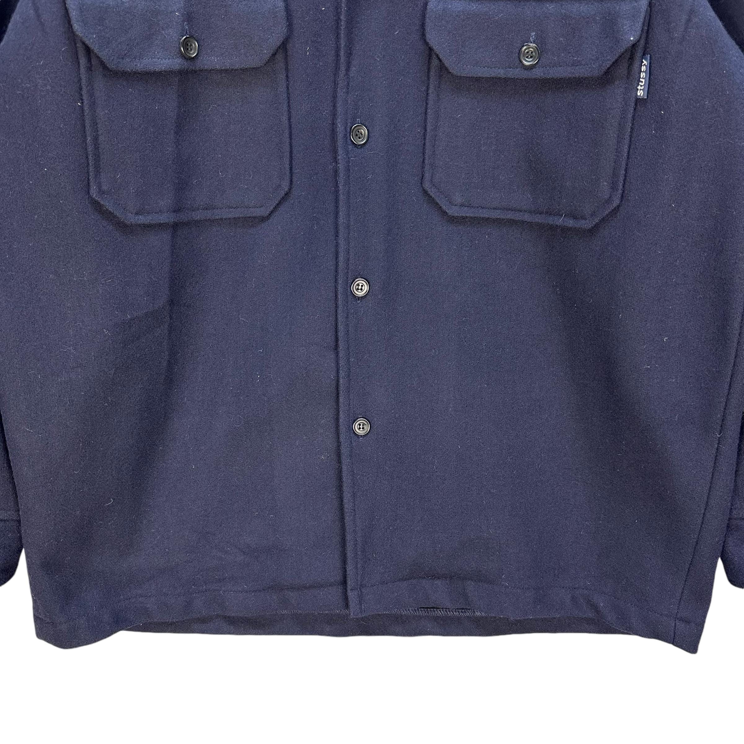 90年代ヴィンテージ STUSSY ワークウェア ネイビーブルー ウール