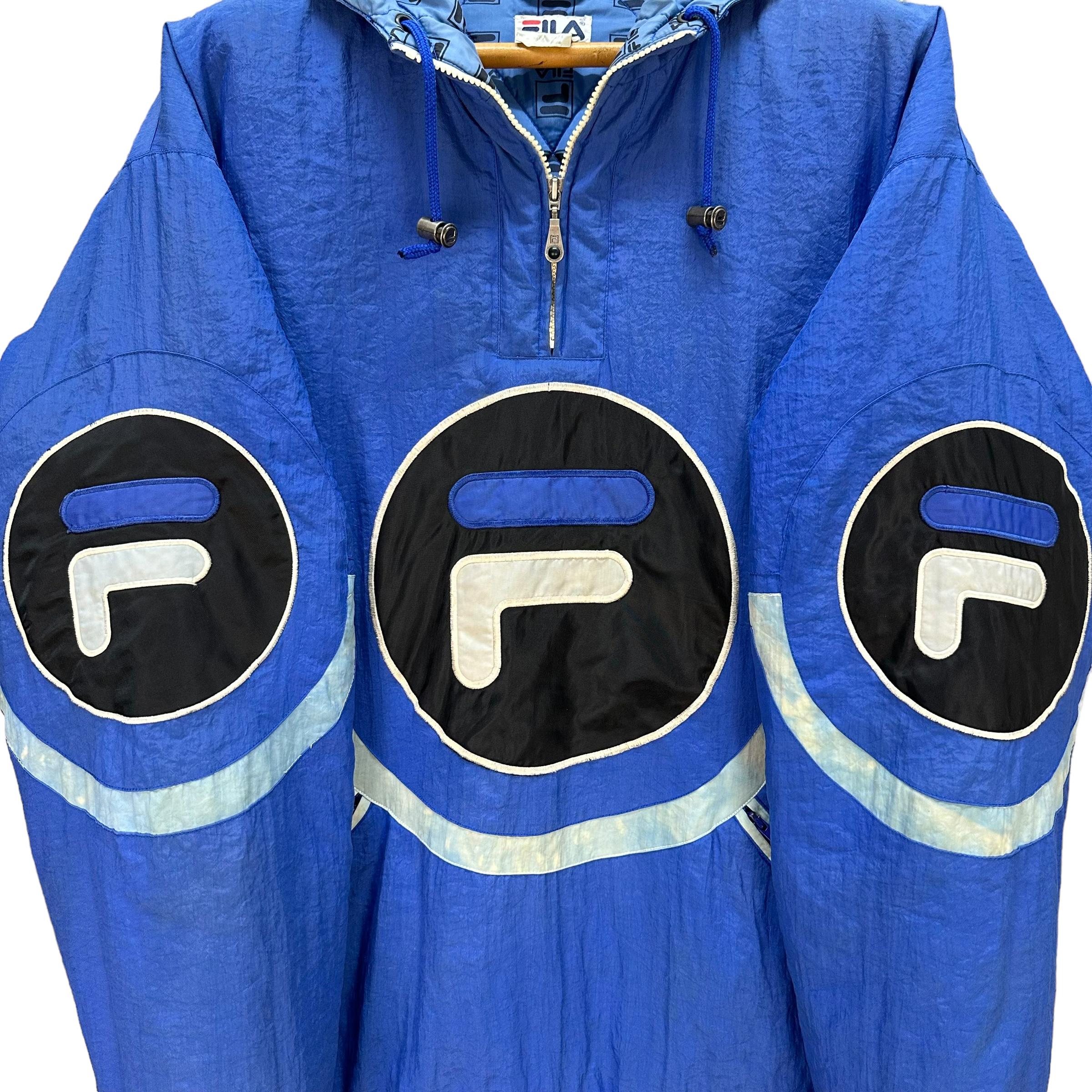 Vintage 90s FILA Big Logo Anorak Jacket: Men