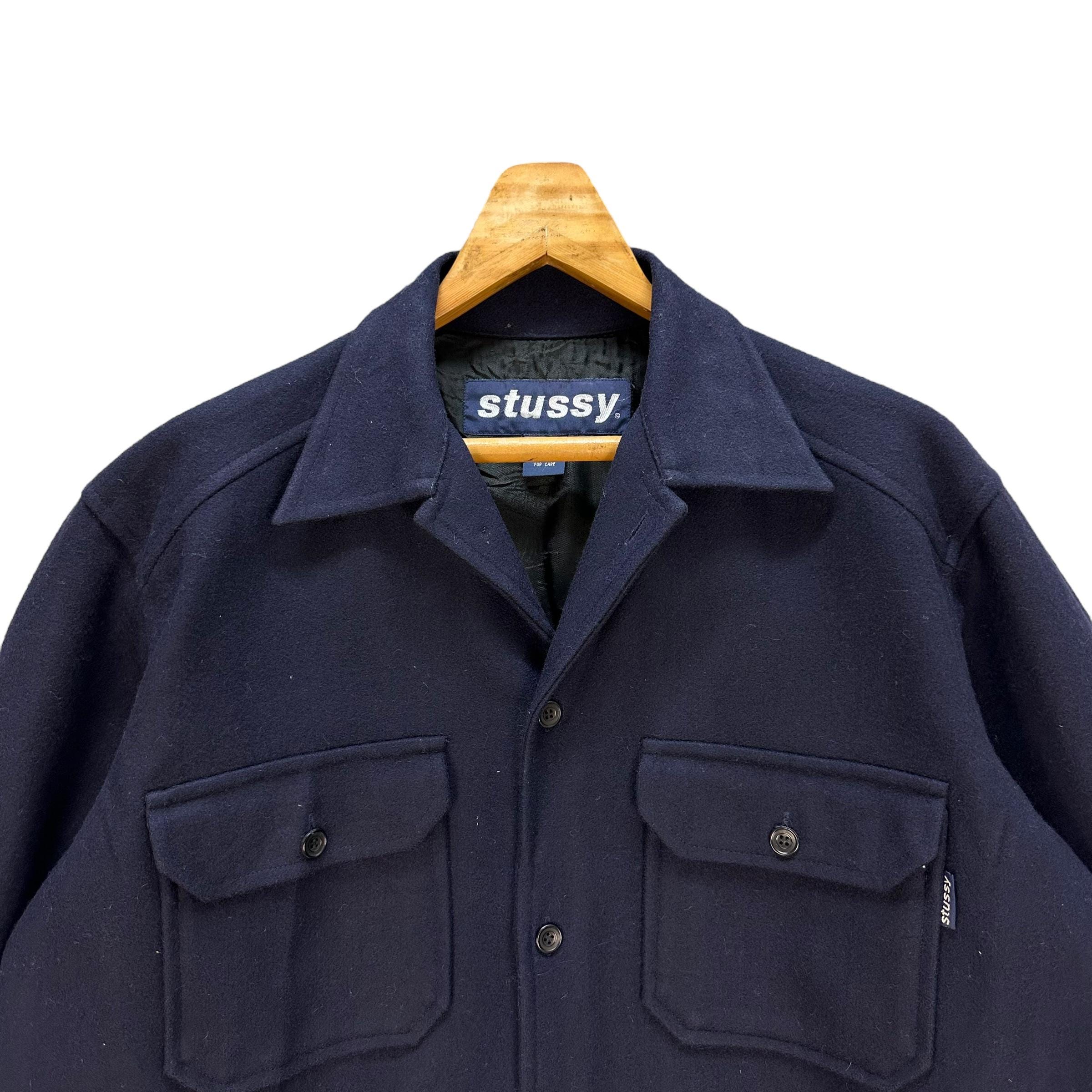 90年代ヴィンテージ STUSSY ワークウェア ネイビーブルー ウール