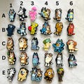 Blue dog character shoe charms product logo