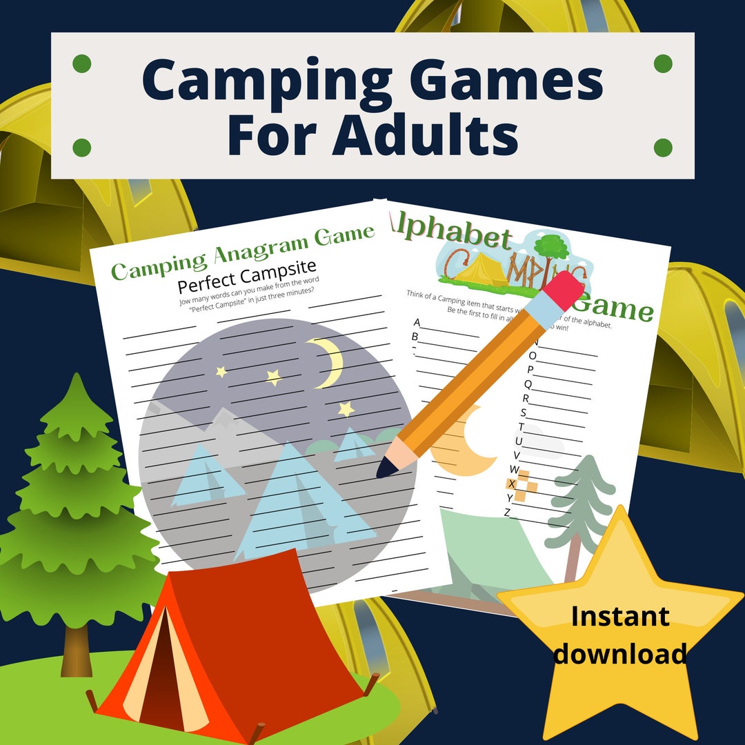 Camping Word Games Instant Download Camping Games Camping Etsy
