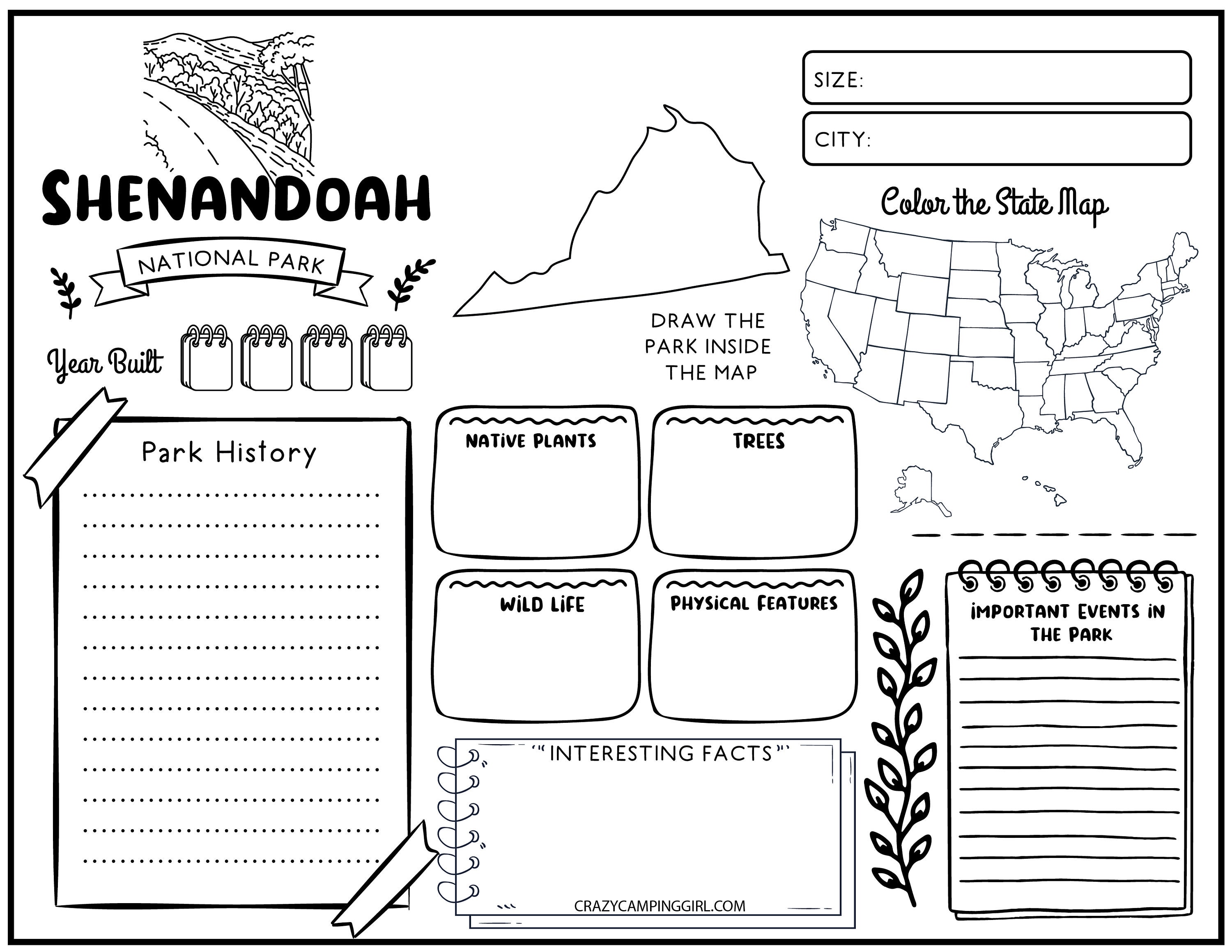 US National Park Printable Set, US National Parks, National Parks ...