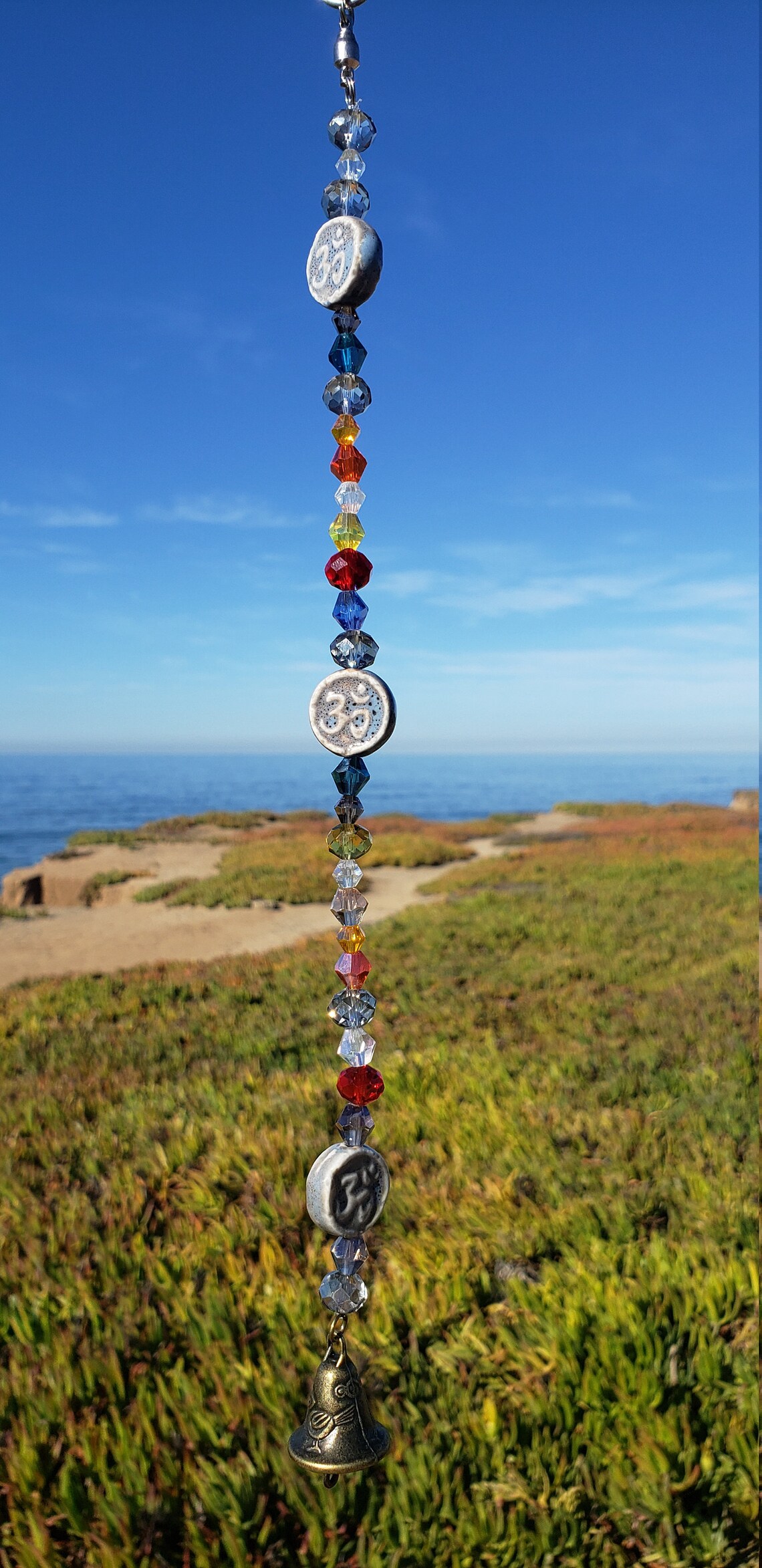 OMmmm Sun Catcher with Brass Bell Etsy