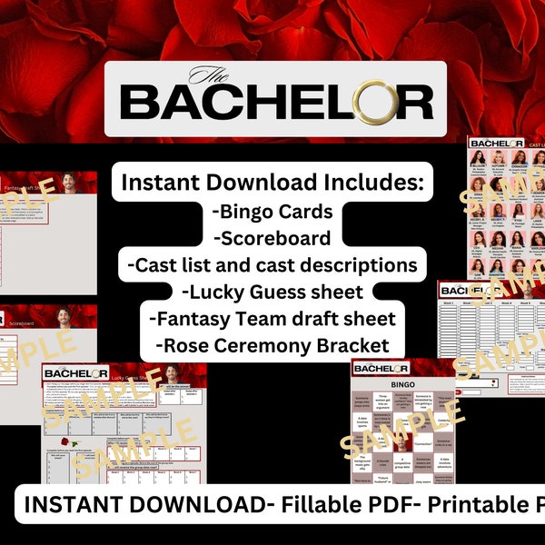 The Bachelor Joey Watch Party Bracket Fantasy League Ultimate Pack