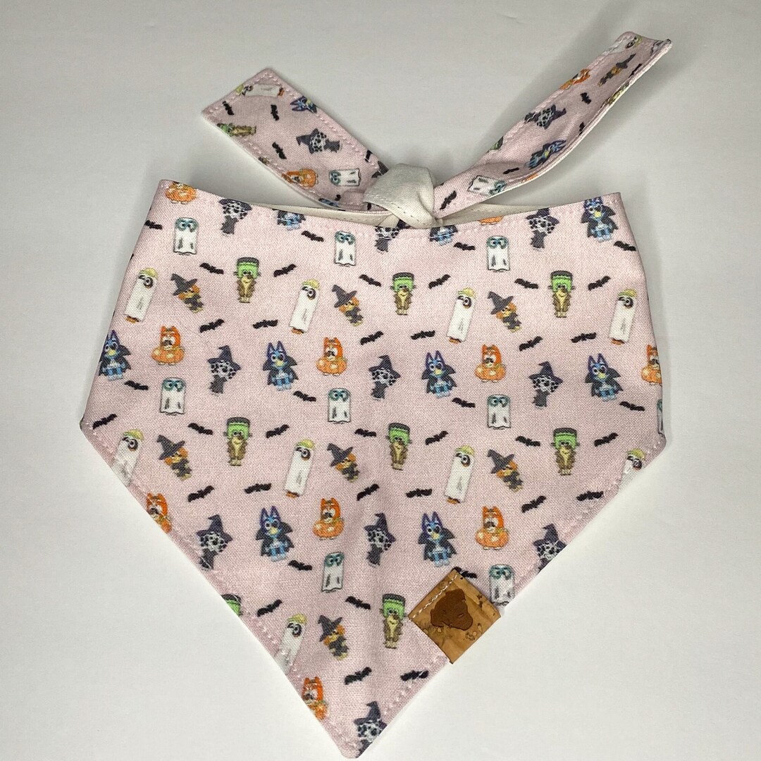 Bluey Halloween Tie on Pet Bandana Etsy
