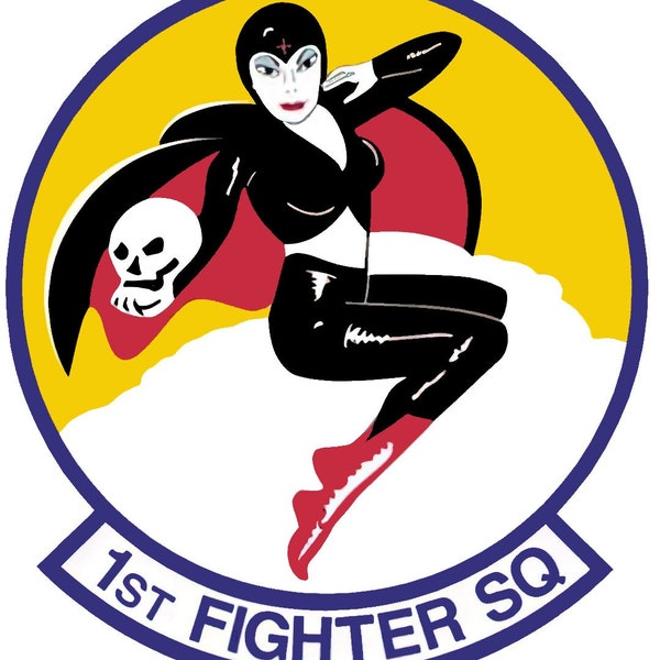 USAF 1st Fighter Squadron Self-Adhesive Decal (Contour Cut)