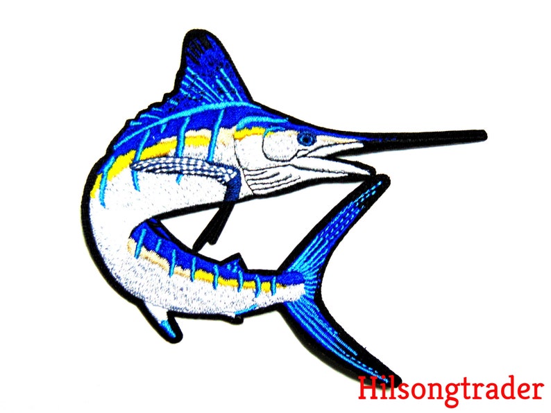 Swordfish Xiphias gladius Patch 100% Embroidery Iron-on image 1