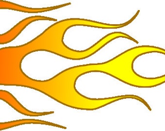 Hot Rod Racing Flame Self-Adhesive Decal (1 piece)
