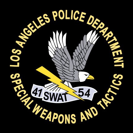 Los Angeles Police Dept. SWAT zelfklevende sticker (contour gesneden)