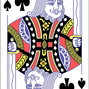King of Spades Playing Card Decal (sizes in height)