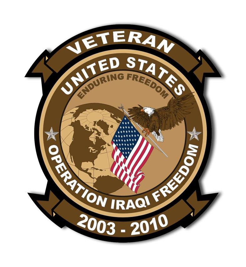 Operation Iraqi Freedom Self-Adhesive Decal (Contour Cut)