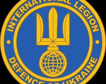 Emblem of the International Legion of Territorial Defense of Ukraine Self-adhesive Vinyl Decal