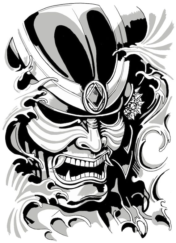 Japanese Hannya Mask Oni Demon Mask Samurai Mask | 3D Print Model