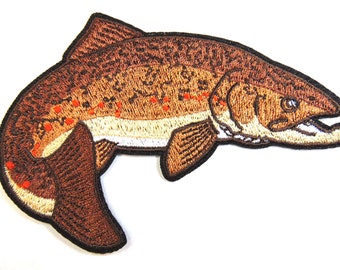 Chinook Salmon Embroidered Patch (Iron-on)