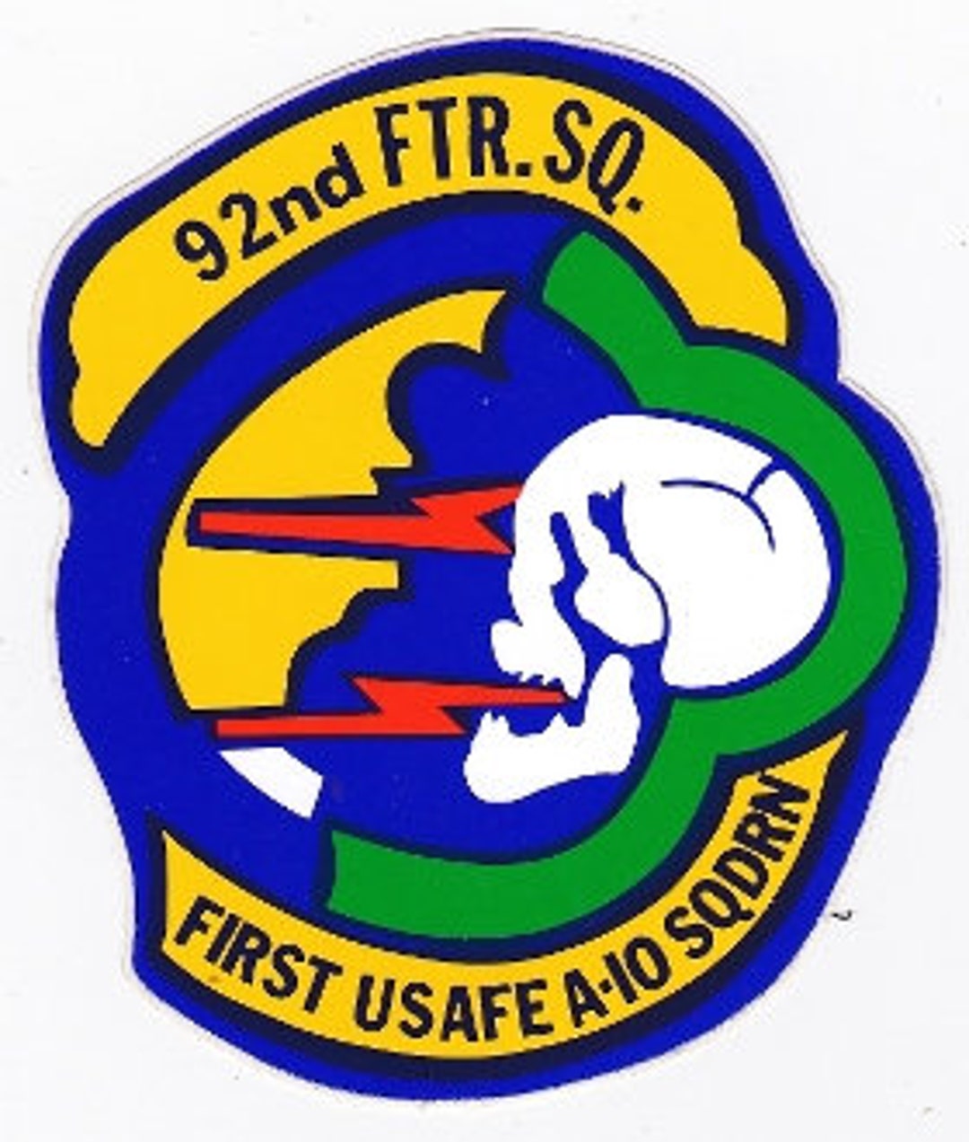USAF 92D Fighter Squadron Self-adhesive Decal (contour Cut) - Etsy