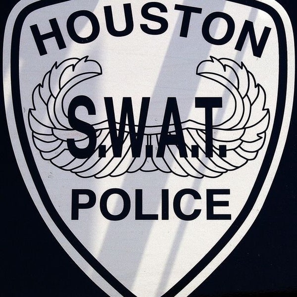 Houston, Texas SWAT Police Self-Adhesive Decal (Contour Cut)