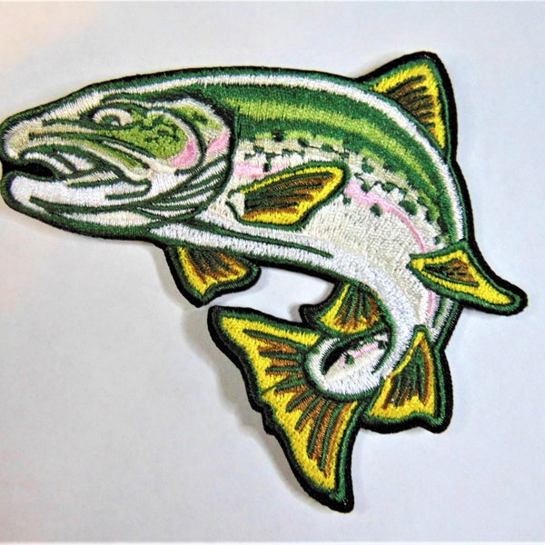 Rainbow Trout/Steelhead Trout Iron-on Patch (100% Embroidery)
