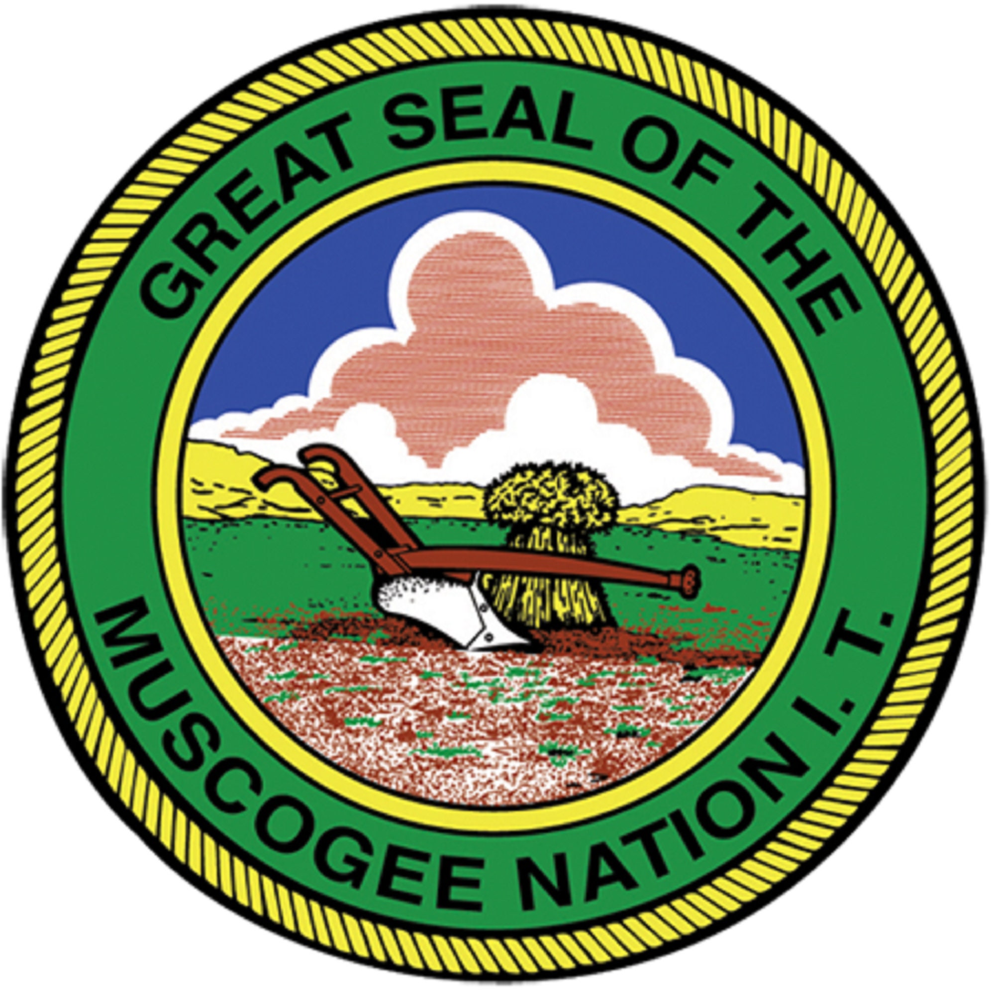 The Great Seal of the Muscogee Nation Self adhesive Decal native The Great Seal of the Muscogee Nation Self adhesive Decal native