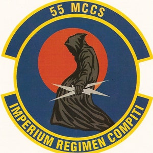 USAF 55th Mobile Command_&_Control Squadron Self-Adhesive Decal (Contour Cut)