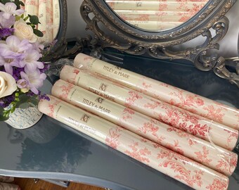 Papier peint design Titley & Marr *shabby cottage chic French toile de jouy x 4 rouleaux complets scellés