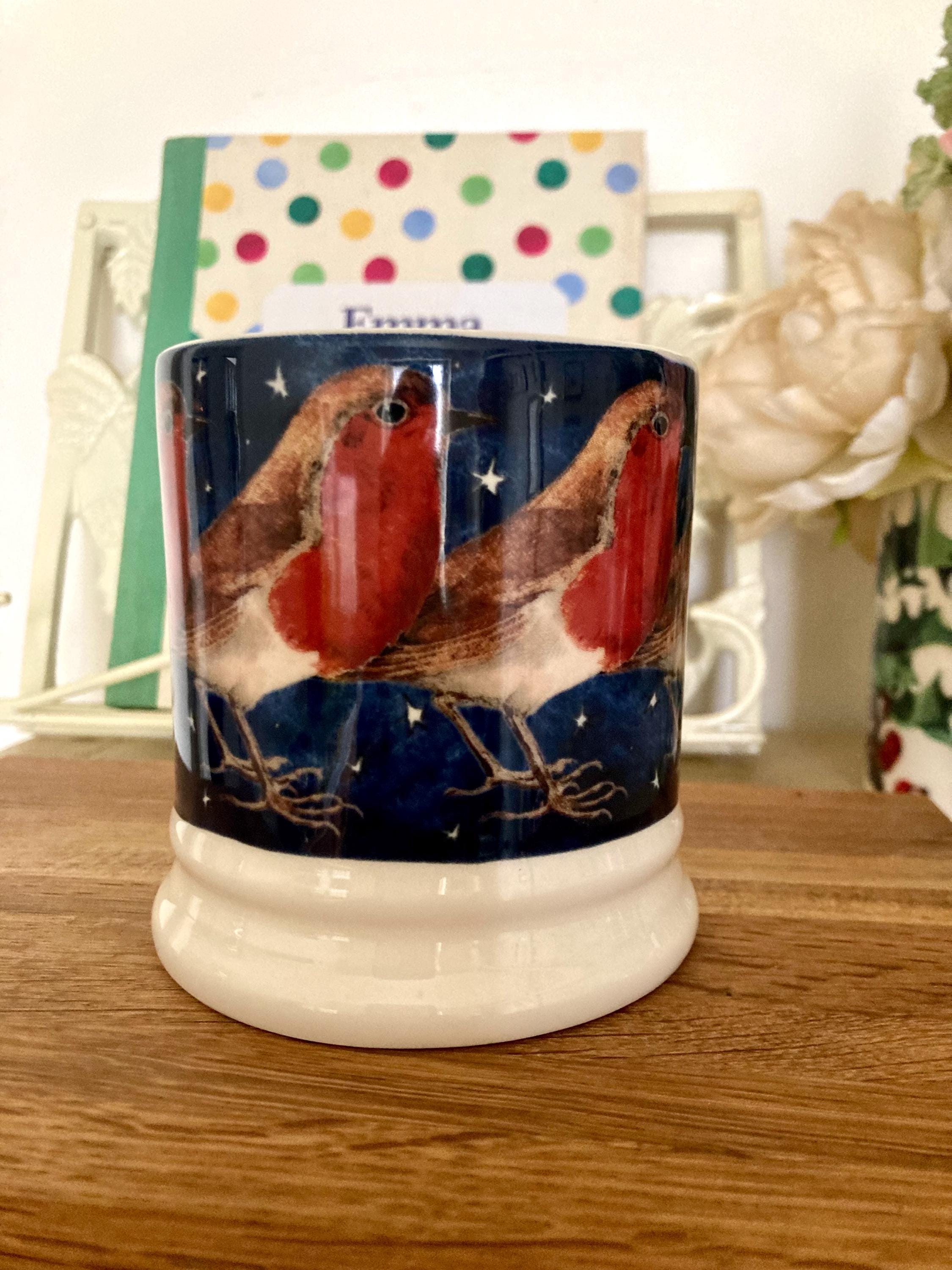 Rare Emma Bridgewater Winter Animals at Night Mug • Robin in a