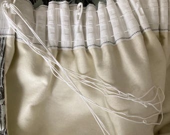 ローラアシュレイ ジョゼット カーテン：リネントワル、チャコール