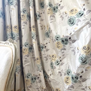 Vintage Designers Guild Silk Curtains – Made-to-Measure by John Lewis – French Pinch Pleat, Blackout Lined, Huge Pair