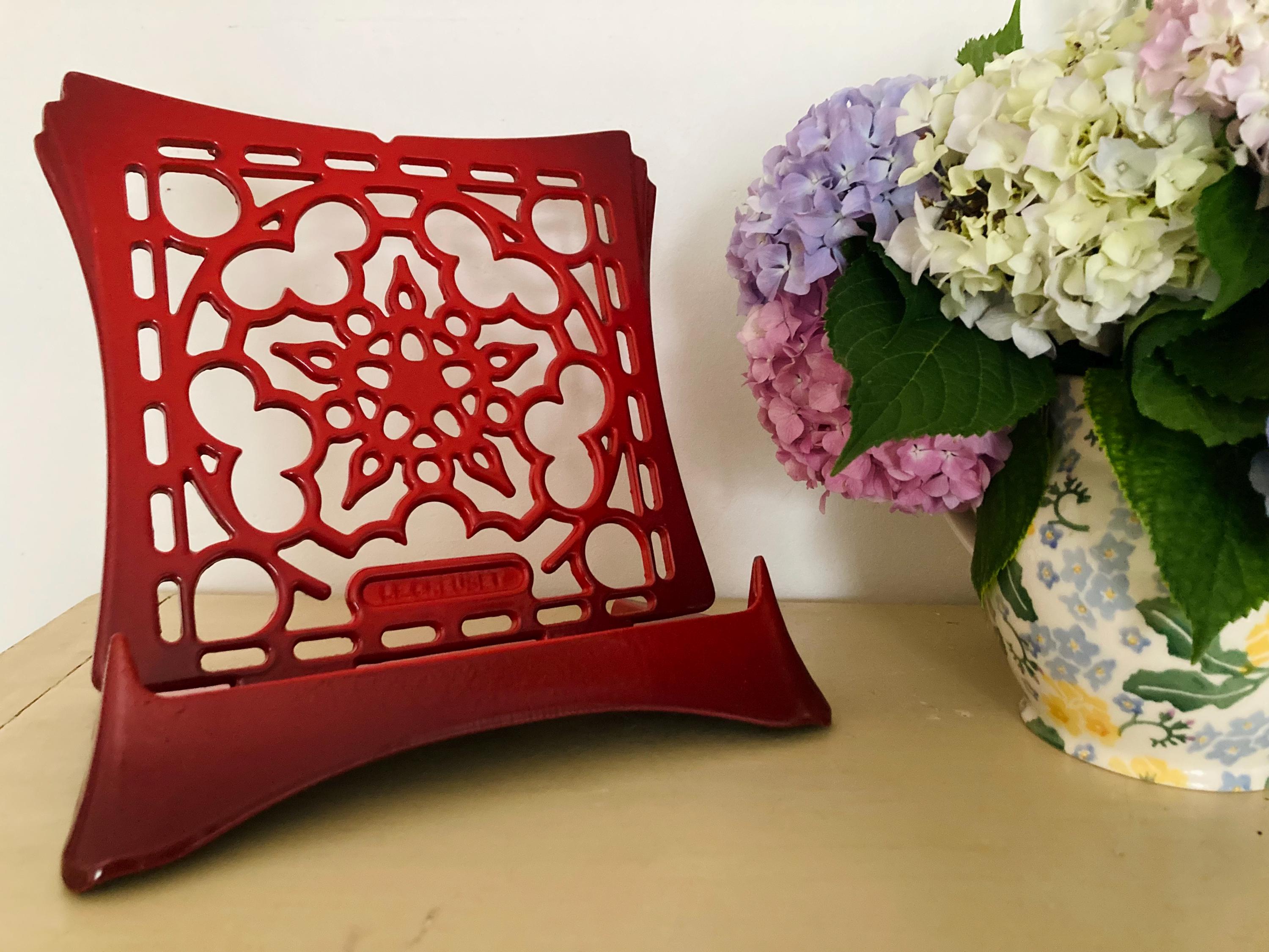 Vintage Le Creuset Cookbook Stand | Adjustable Cast Iron Recipe