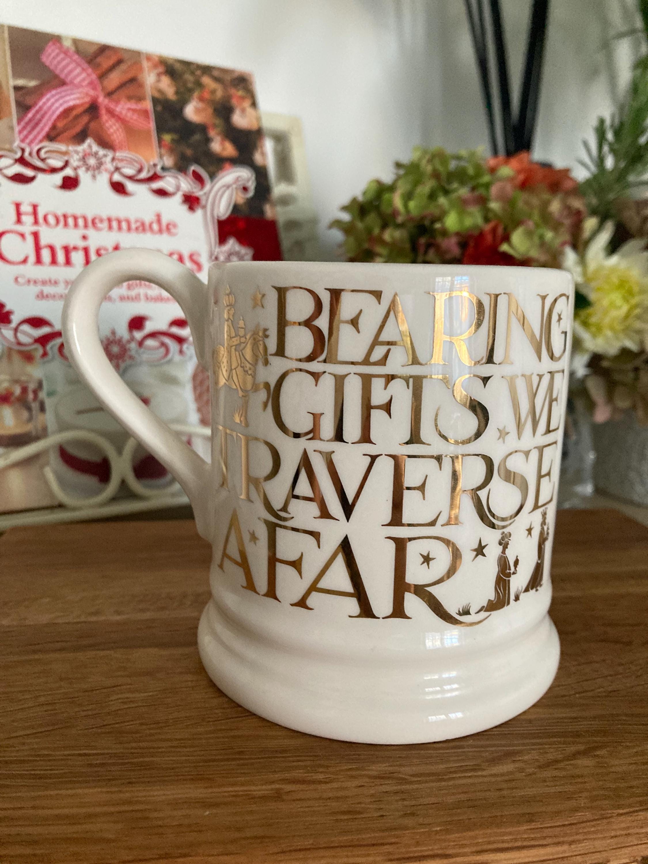 Emma Bridgewater “we Three Kings of Orient Are” Gold Script Mug 