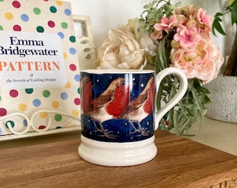 Rare Emma Bridgewater Winter Animals at Night Mug • Robin in a
