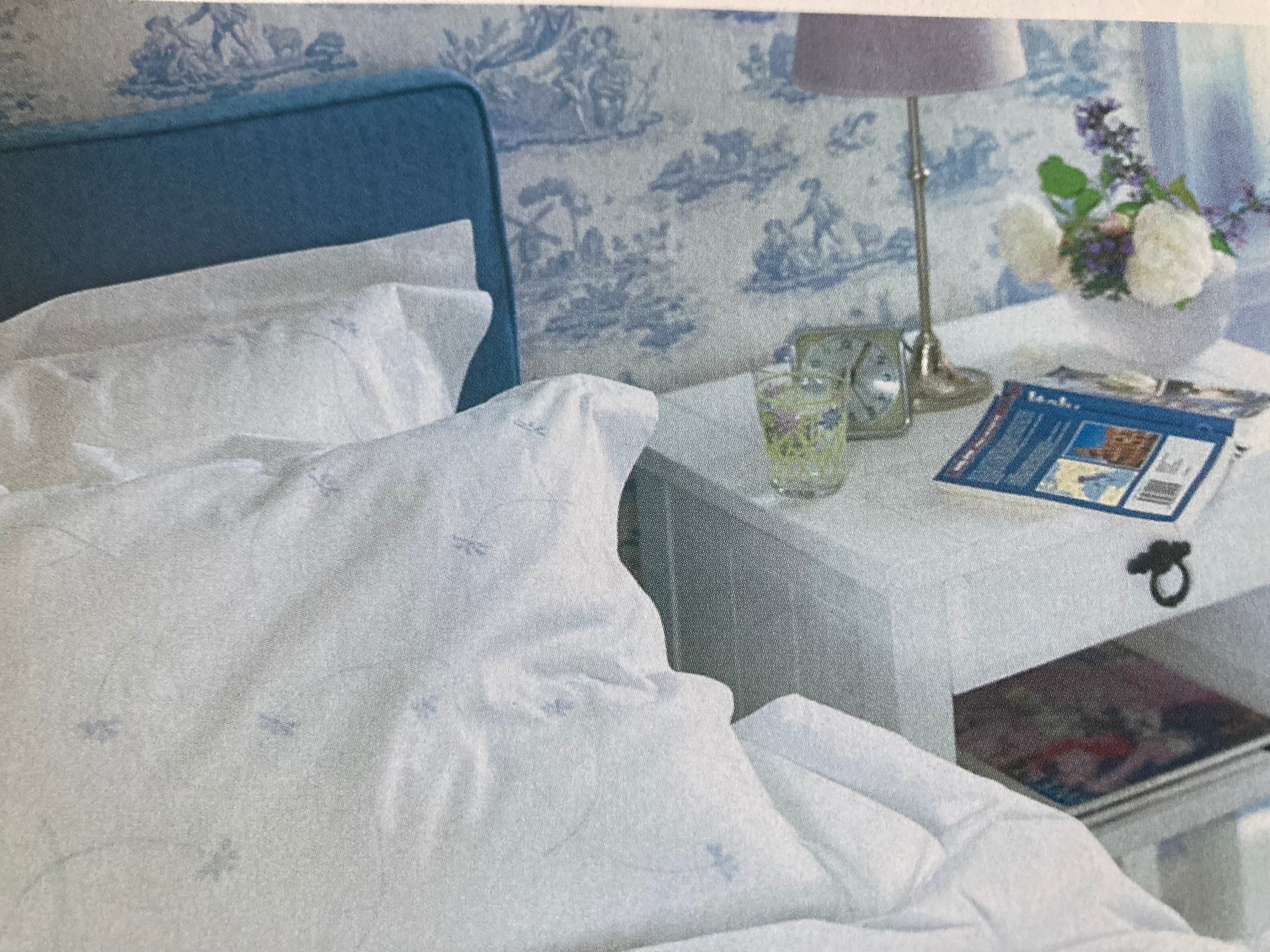 Laura Ashley Wallpaper toile Delphinium Circa Early 2000's French