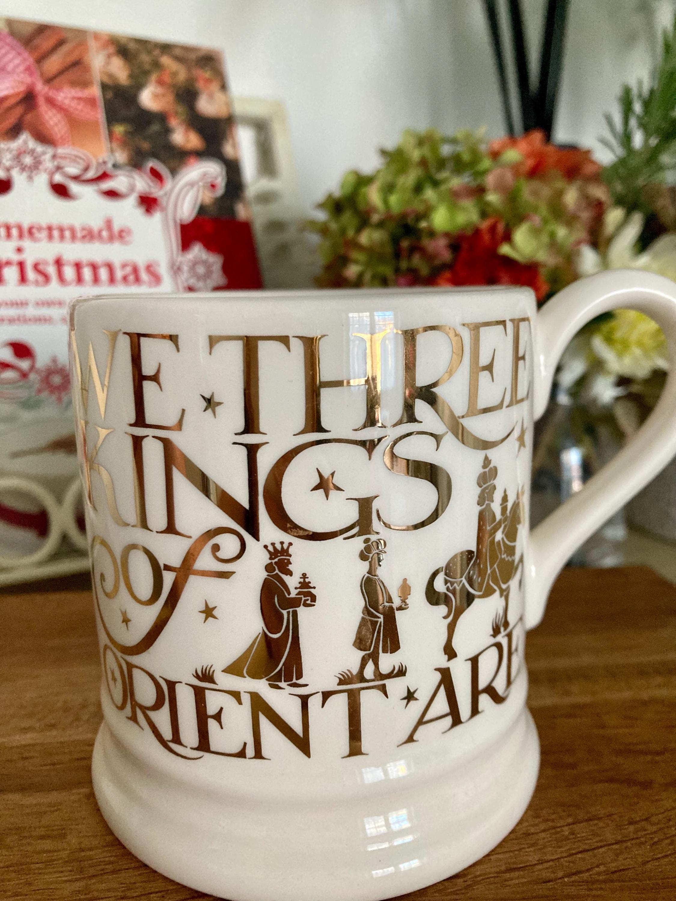 Emma Bridgewater “we Three Kings of Orient Are” Gold Script Mug 
