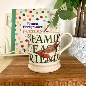 Rare Emma Bridgewater Christmas Toast Pint Mug – Friends & Parties (2005) - Christmas Robins -  Made in England
