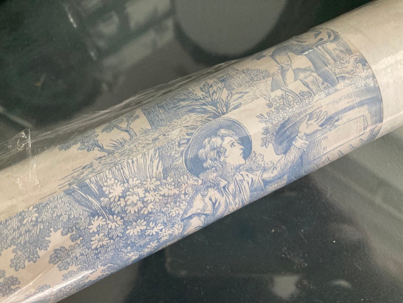 Laura Ashley Wallpaper toile Delphinium Circa Etsy