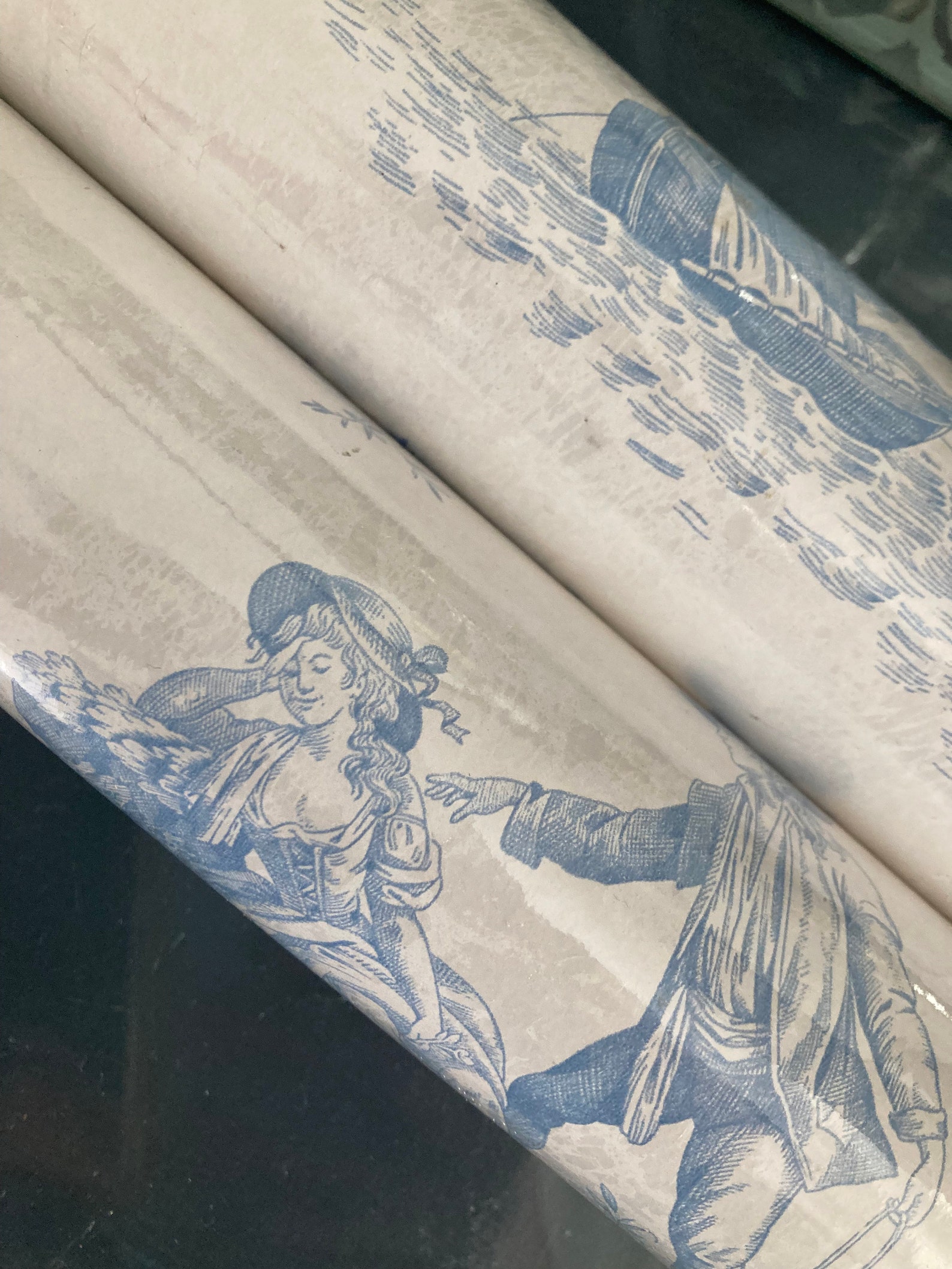 Laura Ashley Wallpaper toile Delphinium Circa Etsy