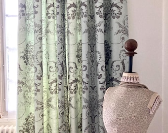 期間限定価格]LAURA ASHLEY ローラアシュレイ カーテン・裏地セット