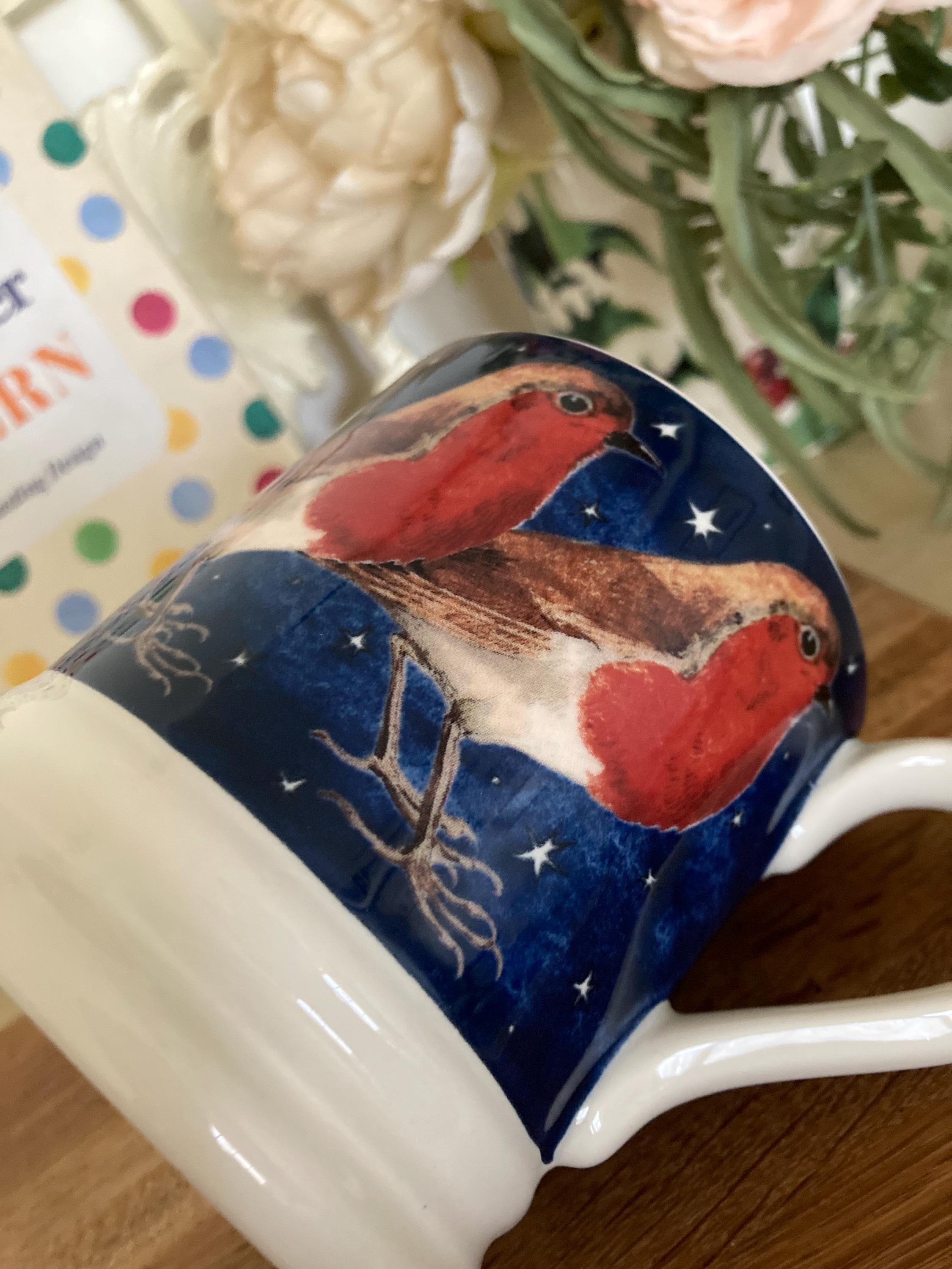 Rare Emma Bridgewater Winter Animals at Night Mug • Robin in a
