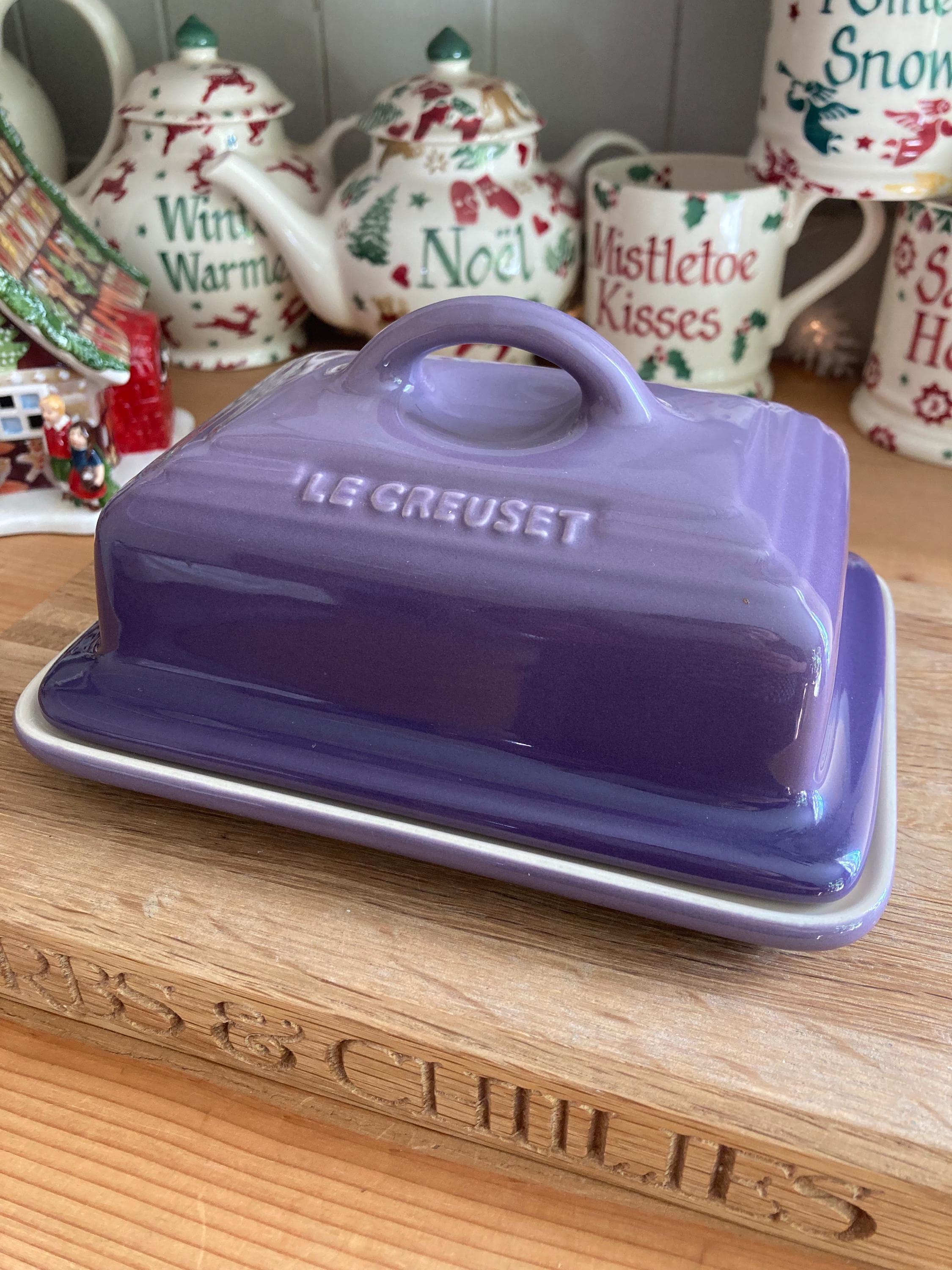 Le Creuset Ceramic Butter Dish Purple Cassis RARE Iconic