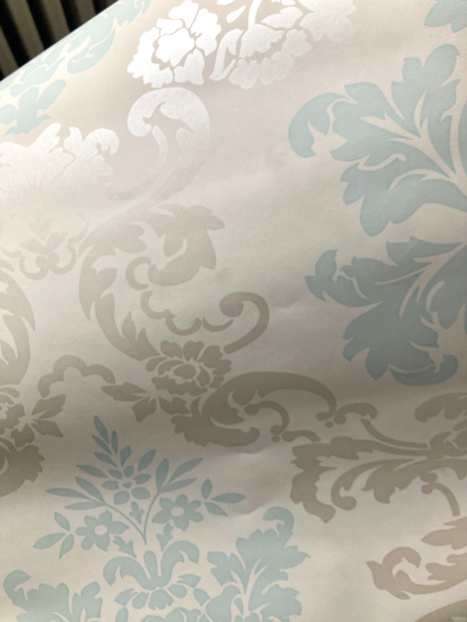 Laura Ashley Wallpaper delancy Duck Egg Circa Early 2000's French