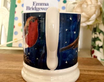 Rare Emma Bridgewater Winter Animals at Night Mug • Robin in a