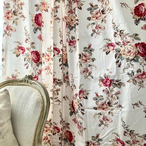 Cath Kidston Roses Curtains – Shabby Cottagecore Chic | Cabbages & Roses | Classic English Country Elegance