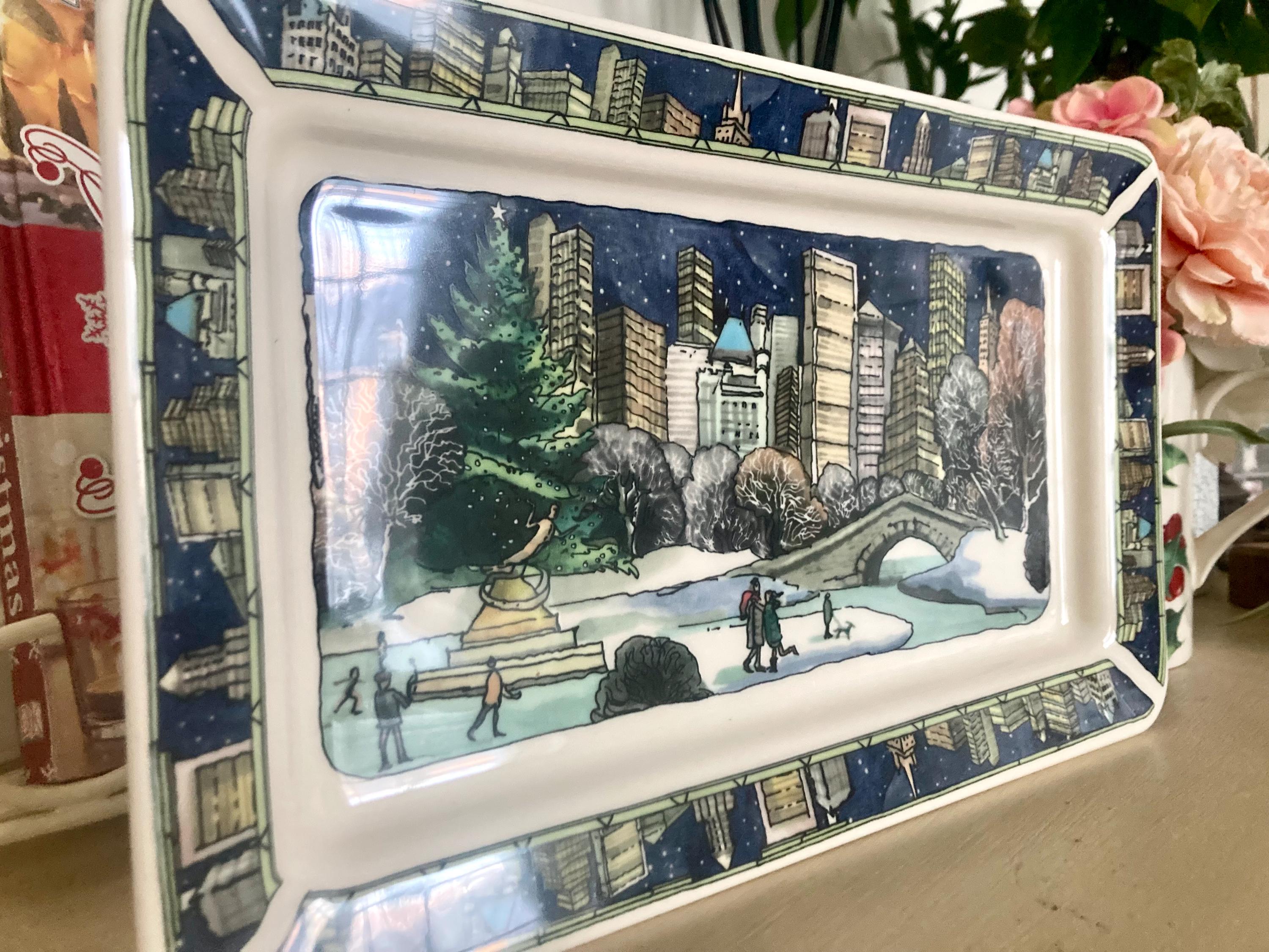 Emma Bridgewater Cities of Dreams New York at Christmas Oblong