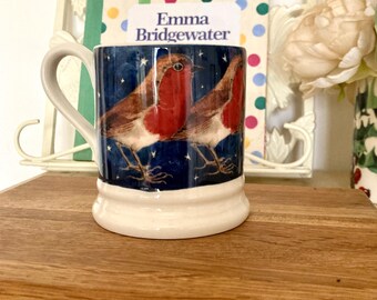 Rare Emma Bridgewater Winter Animals at Night Mug • Robin in a