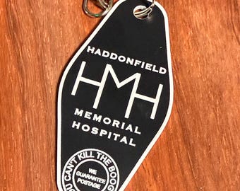 Haddonfield Memorial Hospital Keychain, Boogeyman Horror Fob, 70s Slasher Fan Gift (Laser Engraved Acrylic)