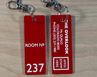 The Overlook Hotel Keychain – Laser Engraved Horror Movie Key Tag | The Shining Inspired Gift |