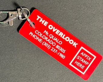 Haunted Hotel Keychain, Room 237 Horror Movie Fan Gift, Laser Engraved Acrylic